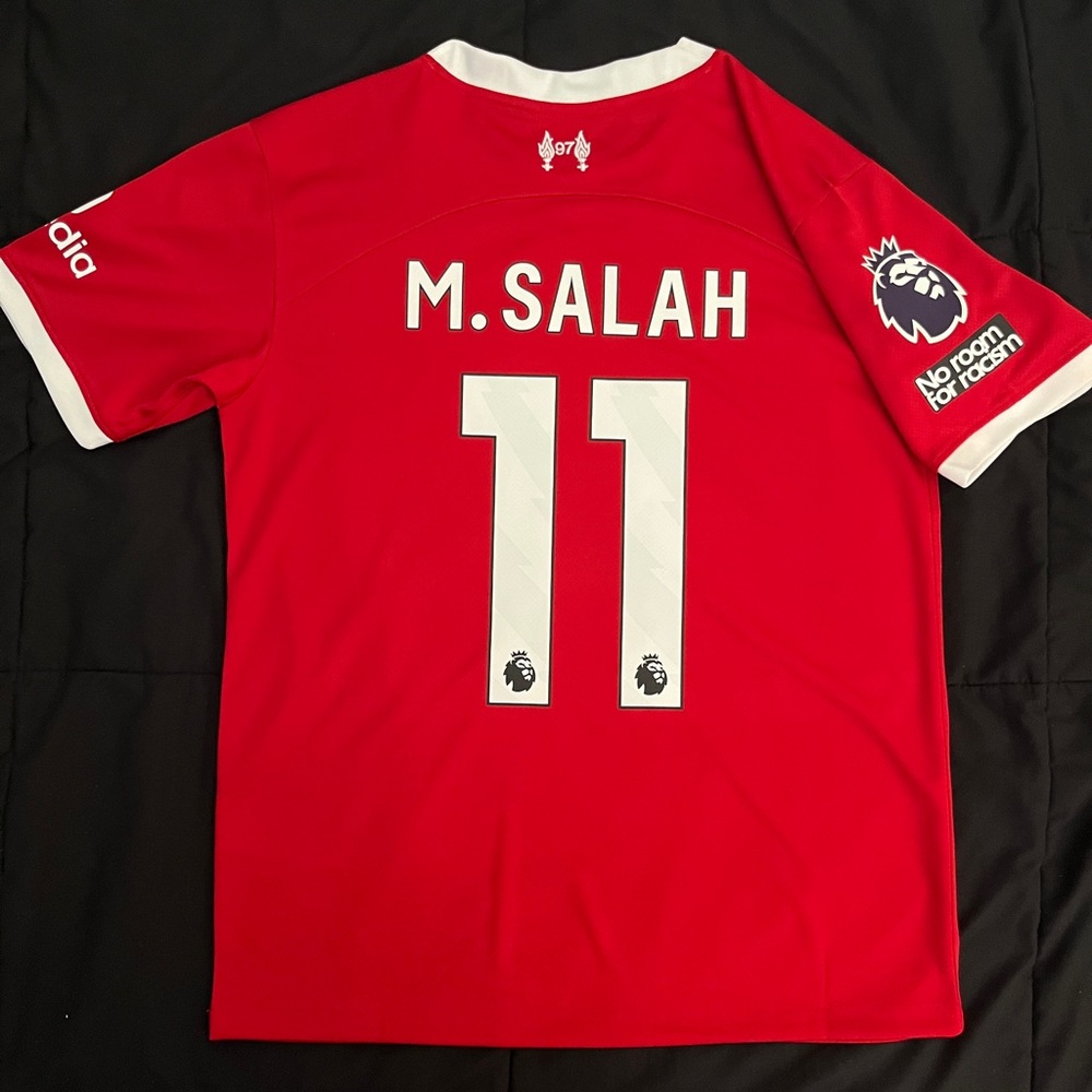 Mo Salah #11 Liverpool 2024 S-L Jersey Home Red true to size